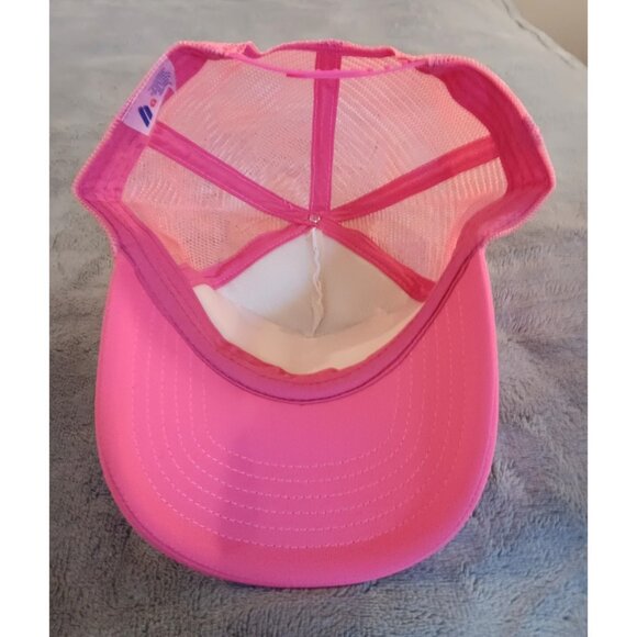 Pink Glitter Sparkle Baseball Cap Ponytail Hat Women Girl Snap Back Mesh Cute OS - Picture 4 of 5